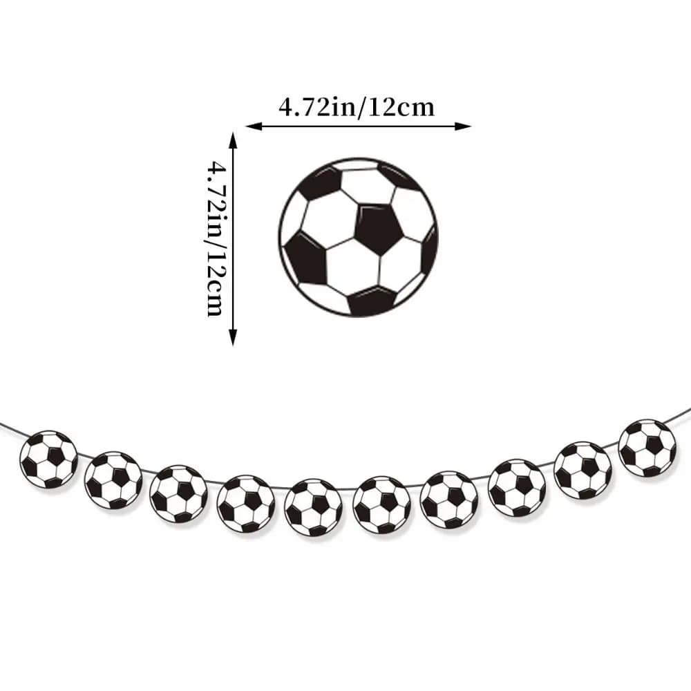 Decorazioni per Feste a Tema Calcio, Portachiavi con Fischietto, Striscione Verde Serie Calcio, Set di Stoviglie a Tema Calcio