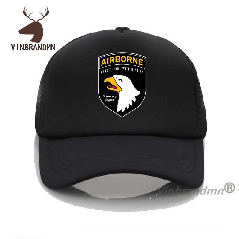 US Army 101st Airborne Berretti da baseball Cool Summer Fashion Cappelli da pesca Trendy Casual Hip Hop Net Cap