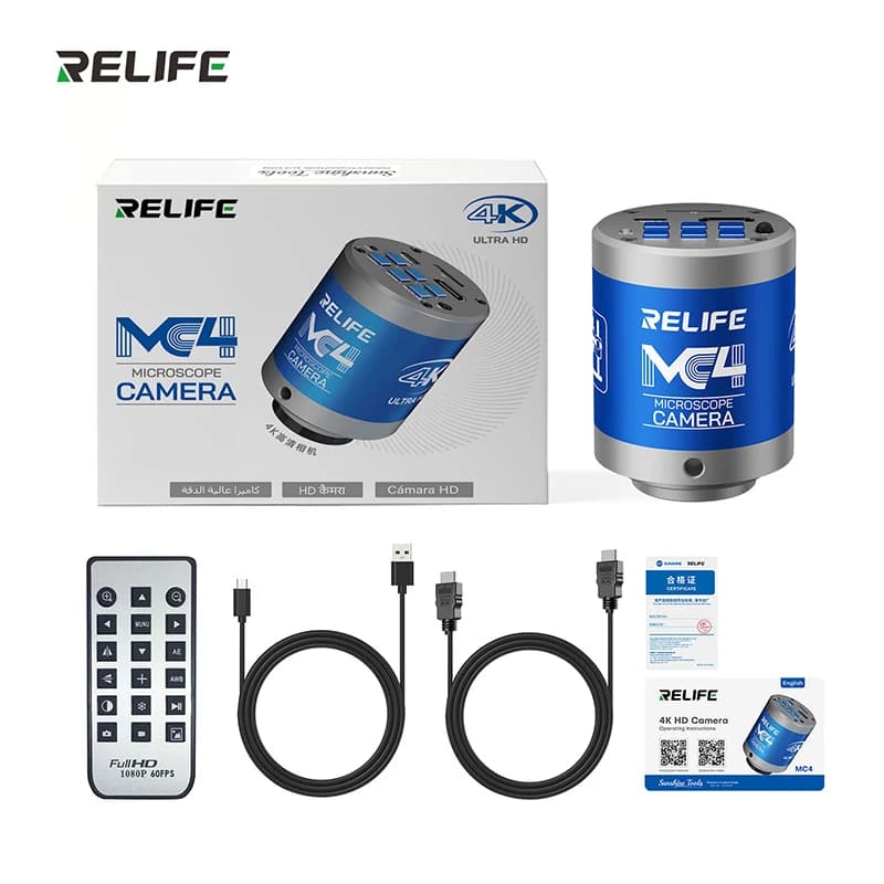 RELIFE MC4 4K HD Camera Ultra-clear Imaging Strong Compatibility Microscope Camera for Mobile Phone Welding Repair