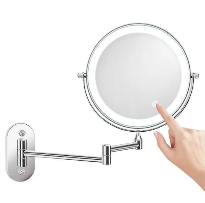 Lampada da parete a led Specchio per trucco illuminato con ingrandimento 7x Specchio da parete per bagno Luce murale Vanity Makeup Bagno Specchi cosmetici