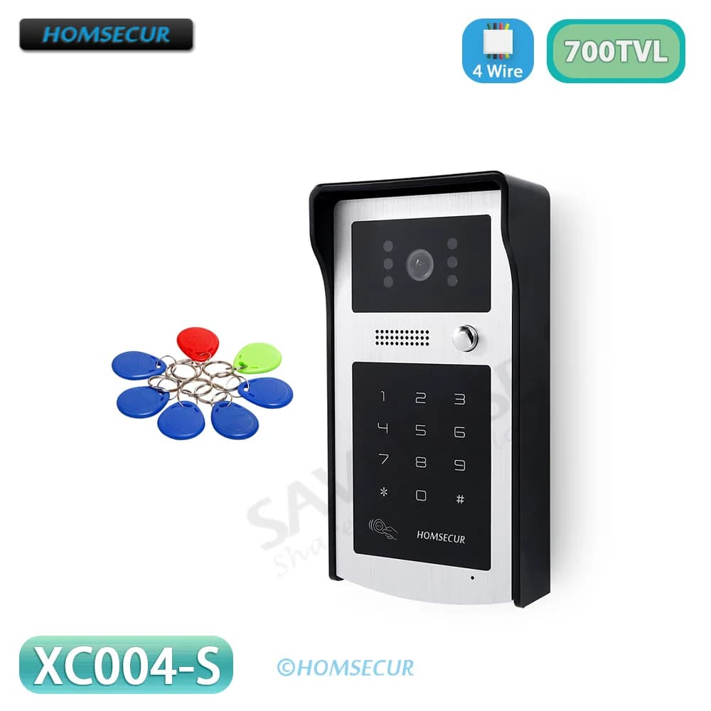XC004-S Telecamera per campanello 700TVLine con password e accesso RFID Sblocco 4 core per sistema di ingresso videocitofono HOMSECUR serie HDS