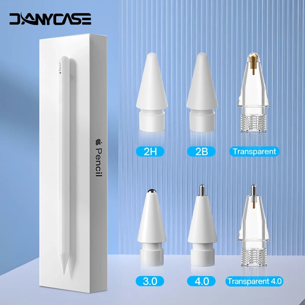 Nuova punta per punta per matita Apple Pennino per Apple Pencil 1a 2a generazione 1 2a generazione Punta di ricambio per matita 2H 2B 4.0 Pennino trasparente