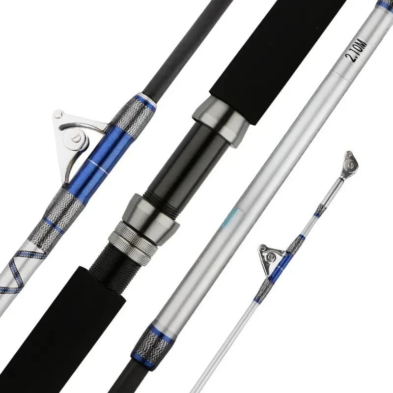 Wholesale Trolling Boat Fishing Rod 1.98M 2.1M Heavy Du ty Insert Rod Pulley Guide Ring Deep Sea Anchor Sea Rod