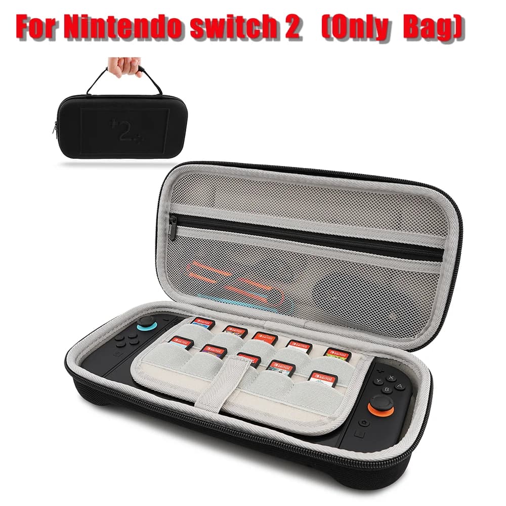 Custodia rigida in EVA per custodia per Nintendo Switch 2 Accessori per giochi Custodia da viaggio Custodia antiurto e antigoccia per NS 2