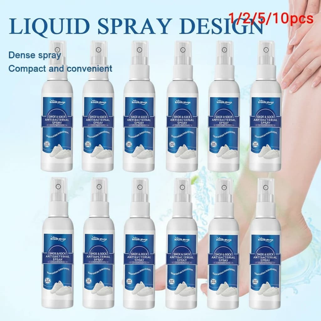 1/2/5/10 pezzi Spray Antibatterico da 60ml per Scarpe e Piedi, Deodorante Rinfrescante per Calzini, Antitraspirante, Elimina Odori e Cattivi Profumi per Scarpe