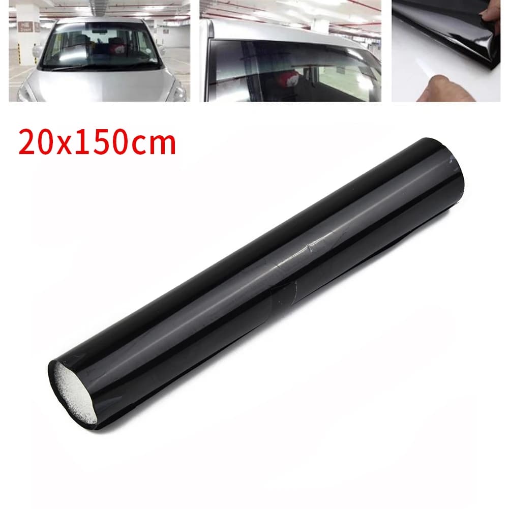 Parabrezza anteriore per auto pellicola solare anti-uv parasole 20cm * 150cm nero trasparente parabrezza per auto visiera parasole striscia tinta pellicola