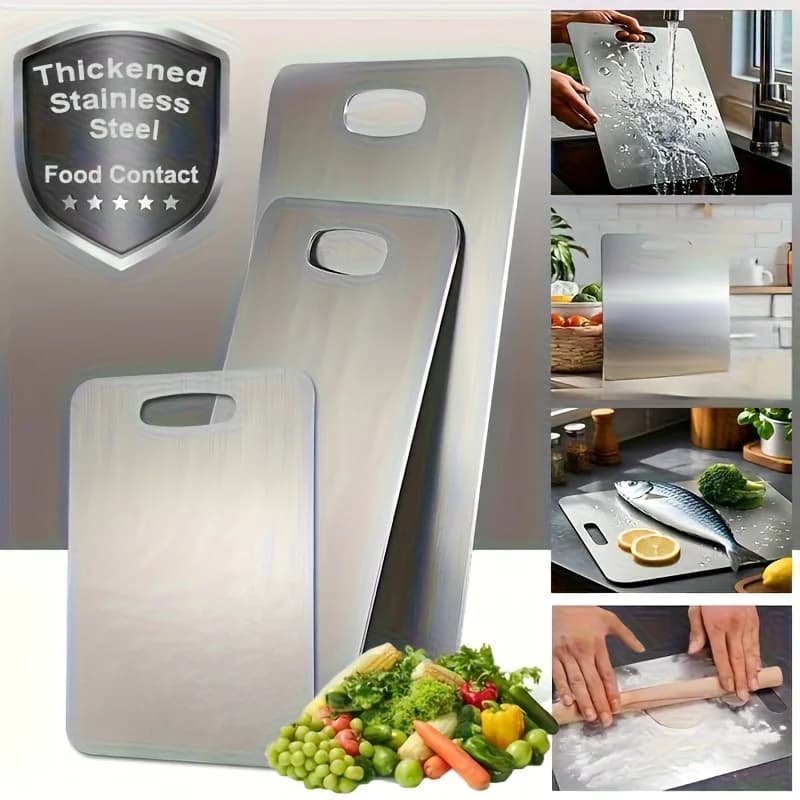 304 Stainless Steel Cutting Board Thickened ouble-sided Cutting Board Moisture-proof Extra Large Mold-resistant for Home Kitchen