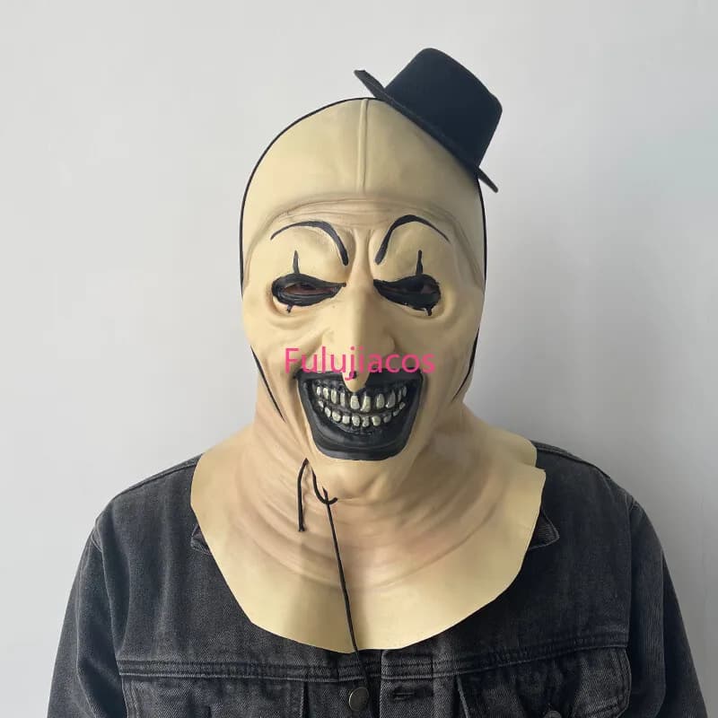 Fulujiacos Art La maschera da clown Costume cosplay Maschere da clown terrore Maschera a pieno facciale