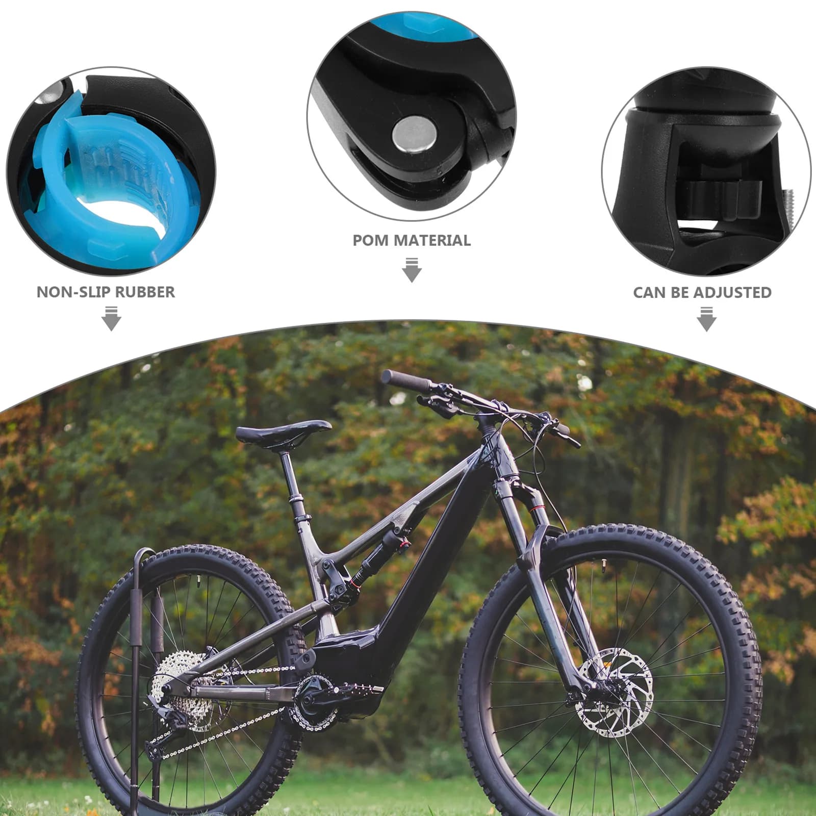 Supporto universale per luce da bici, supporto per torcia in gomma antiscivolo, robusto, fisso, durevole, antiscivolo, antiurto, facile da installare, per ciclismo
