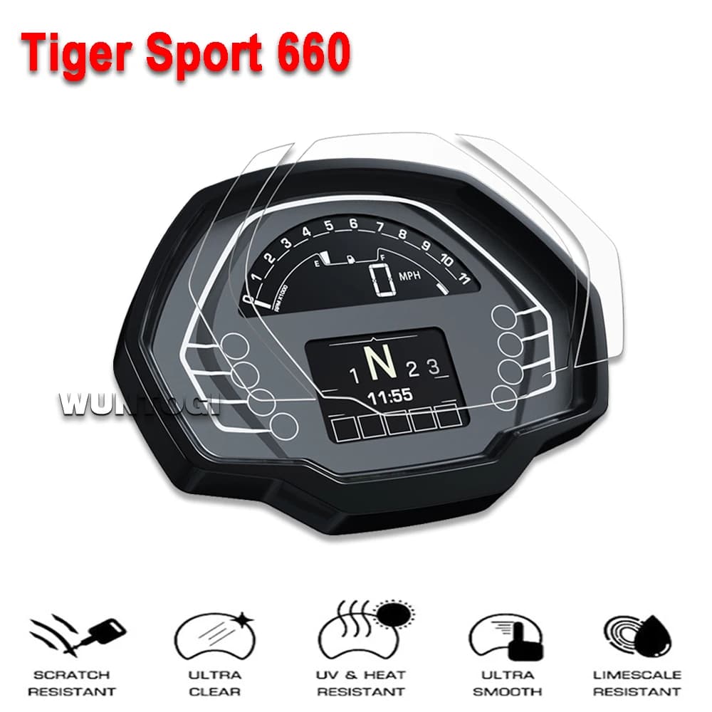 Motorcycle Instrument Cluster Scratch Screen Protection Film Dashboard Screen Protector For Tiger 660 Tiger Sport 660 2022