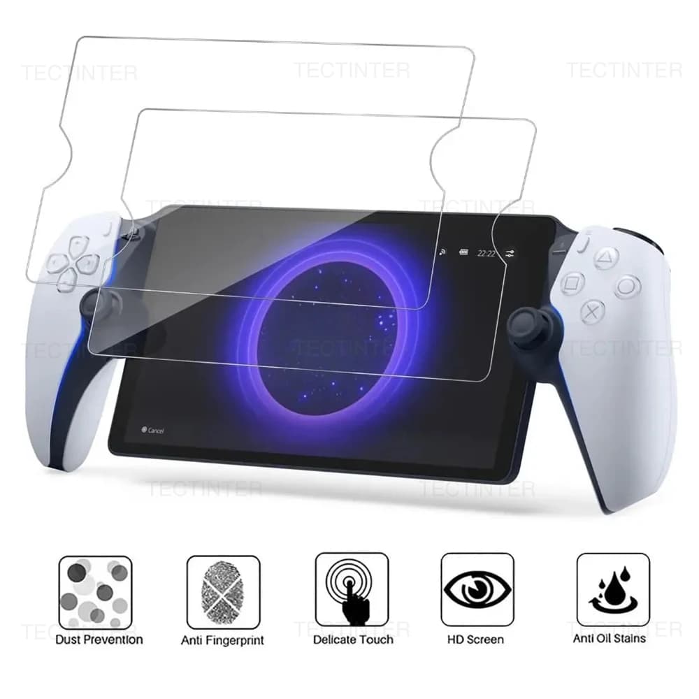 Pellicola protettiva per schermo da 2 pezzi per Sony PlayStation PS5 Portal Accessori da gioco in vetro temperato antigraffio portatili