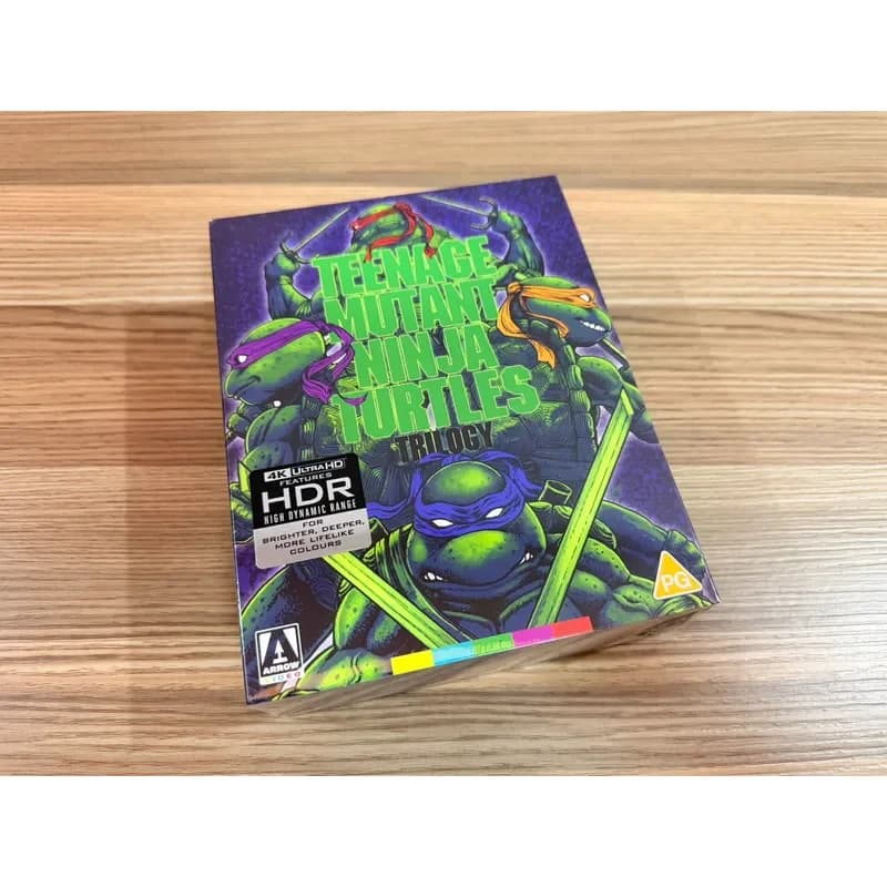 British Version Arrow 4K Blu-ray Teenage Mutant Ninja Turtles Trilogy Manga Cover