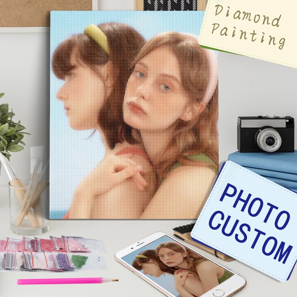 RUOPOTY Photo Custom 5d Diamond Embroidery Customize Portraits And Pets Cross Stitch Painting Full Round/Square Diamond