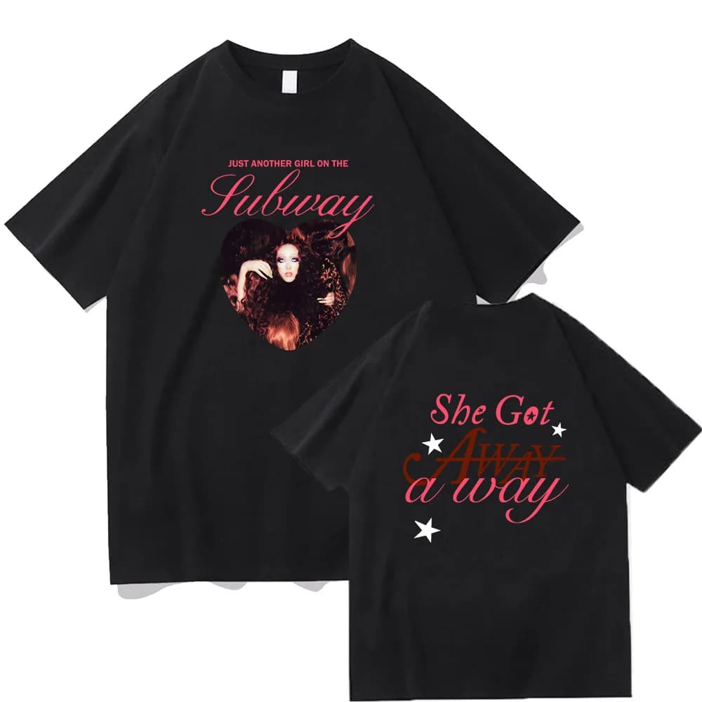 Chappell Roan The Subway Tops Triste Girl Cultura pop T-shirt in cotone Testi emotivi T-shirt grafica Unisex Trendy Creative Y2K Clothes