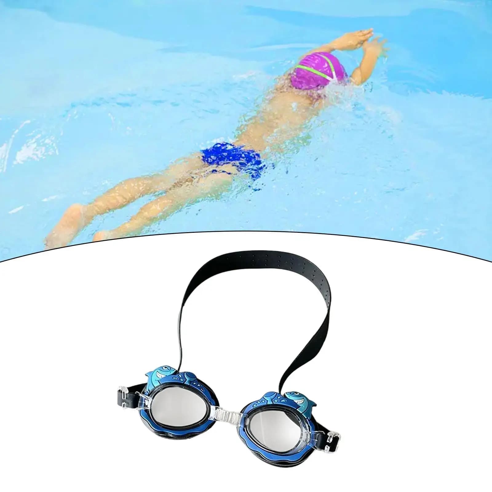 Kids Swimming Goggles Anti Fog Protection Wide Clear Lens Swim Eyewear for Sports Indoor Outdoor Pool Use