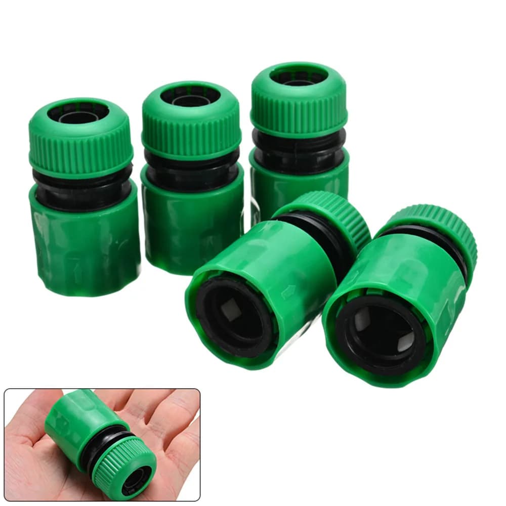5 Pcs 1/2 " Hose Joint Quick Coupling Connector For Garden Irrigation Plastic Car Wash