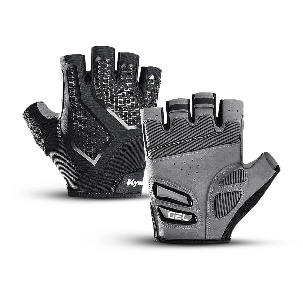 Cycling Gloves half fingers for road bike MTB Fitness Fishing Gloves Breathable Motorcycle Gloves Heavy Duty Black