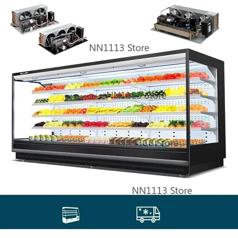 Horizontal Air Cooled Condensing Unit for Display Cabinet Door Curtain Supermarket Refrigeration