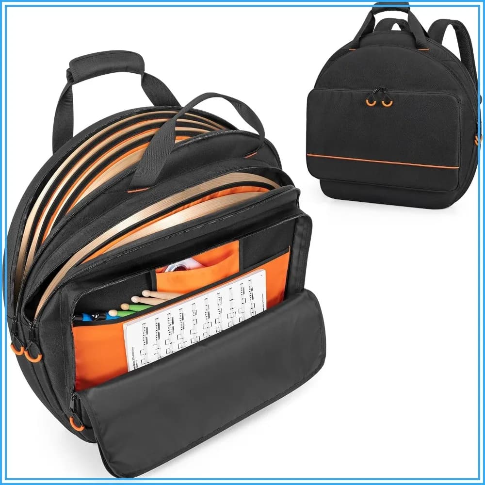 Double Layer Cymbal Gig Bag With 6mm Padded Divider And Backpack Straps For Drum Cymbals