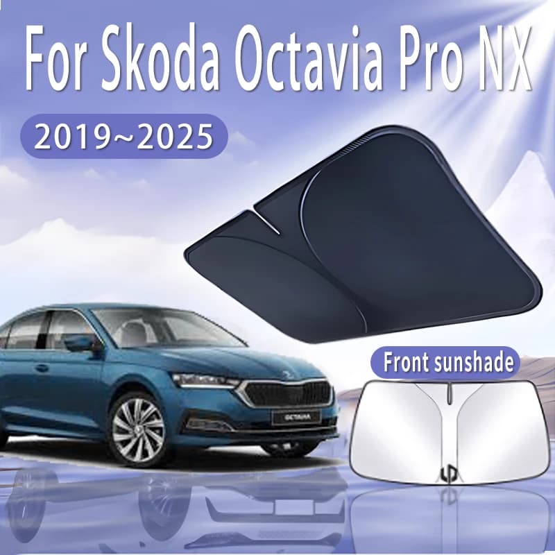 Auto Visiera Parasole Per Skoda Octavia Pro NX 2019 ~ 2025 2023 Parabrezza Anteriore Parasole Isolamento Termico Estate Colling Accessori Auto