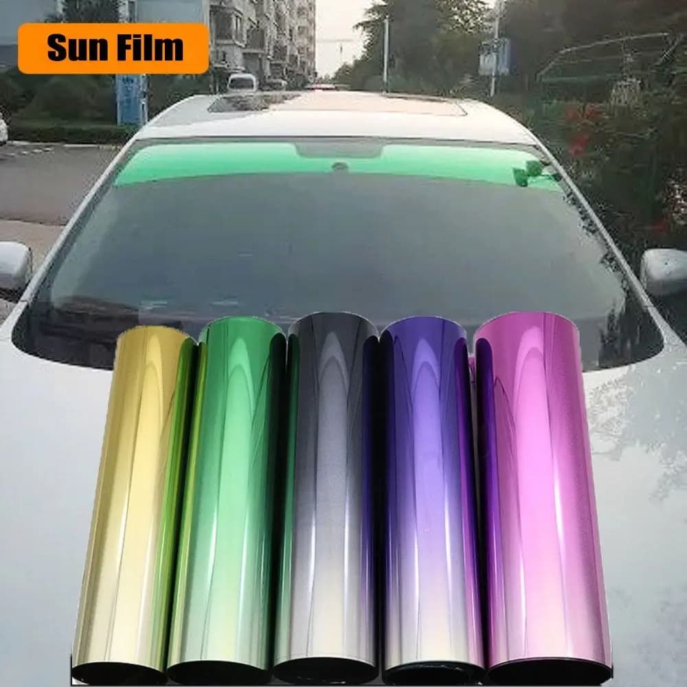 Pellicola Solare Universale per Finestrini Auto, Isolamento Termico, Protezione Solare per Parabrezza Anteriore, Pellicola Oscurante