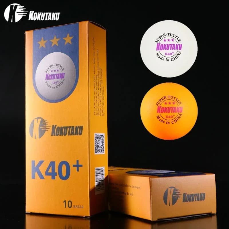 Liquidazione Kokutaku K40+ Palline da ping pong cucite a 3 stelle Palline da ping pong professionali in ABS Palla da competizione per allenamento amatoriale
