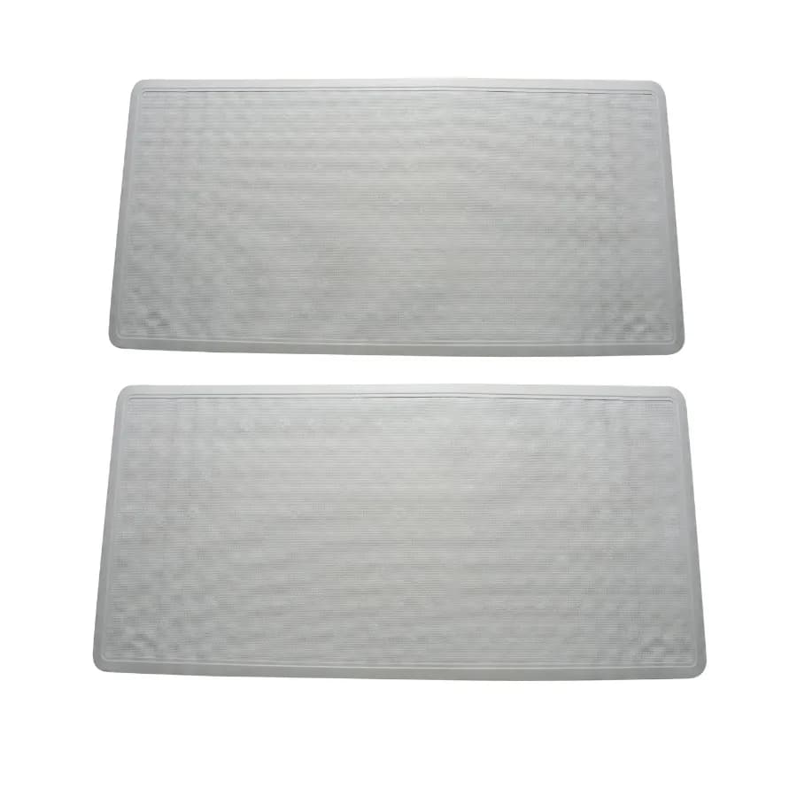 2 Pack Anti-Slip Jumbo Bath Mat in White