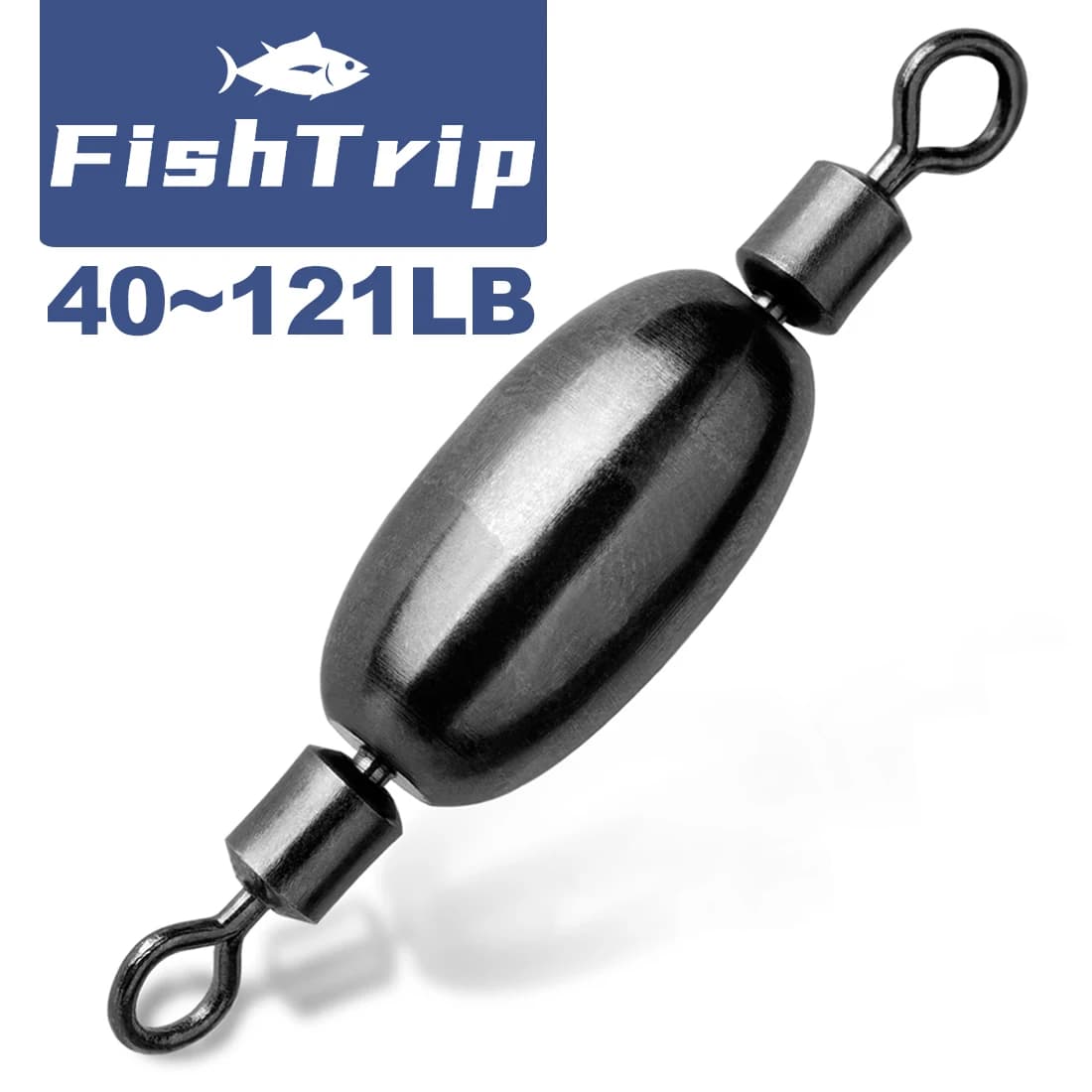 FishTrip 1~10 Pezzi Piombini da Pesca con Girevole Rotolante in Acciaio Inossidabile per Goccia e Fondo, Lenza e Richiamo Connect