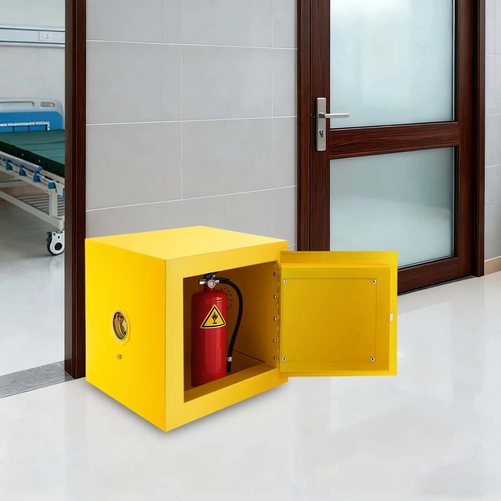 Armadio per Materiali Pericolosi, Armadietto di Sicurezza da Banco, Contenitore Ignifugo e a Prova di Perdite per Liquidi, per Uso Commerciale e Industriale