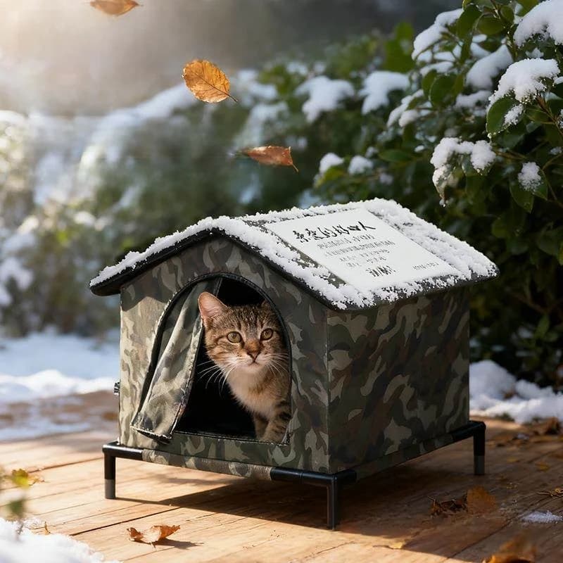 Outdoor Waterproof Detachable House Tent Pet Bed Villa for Stray Cats Dog Nest Portable Travel Carrier Mat Shelter