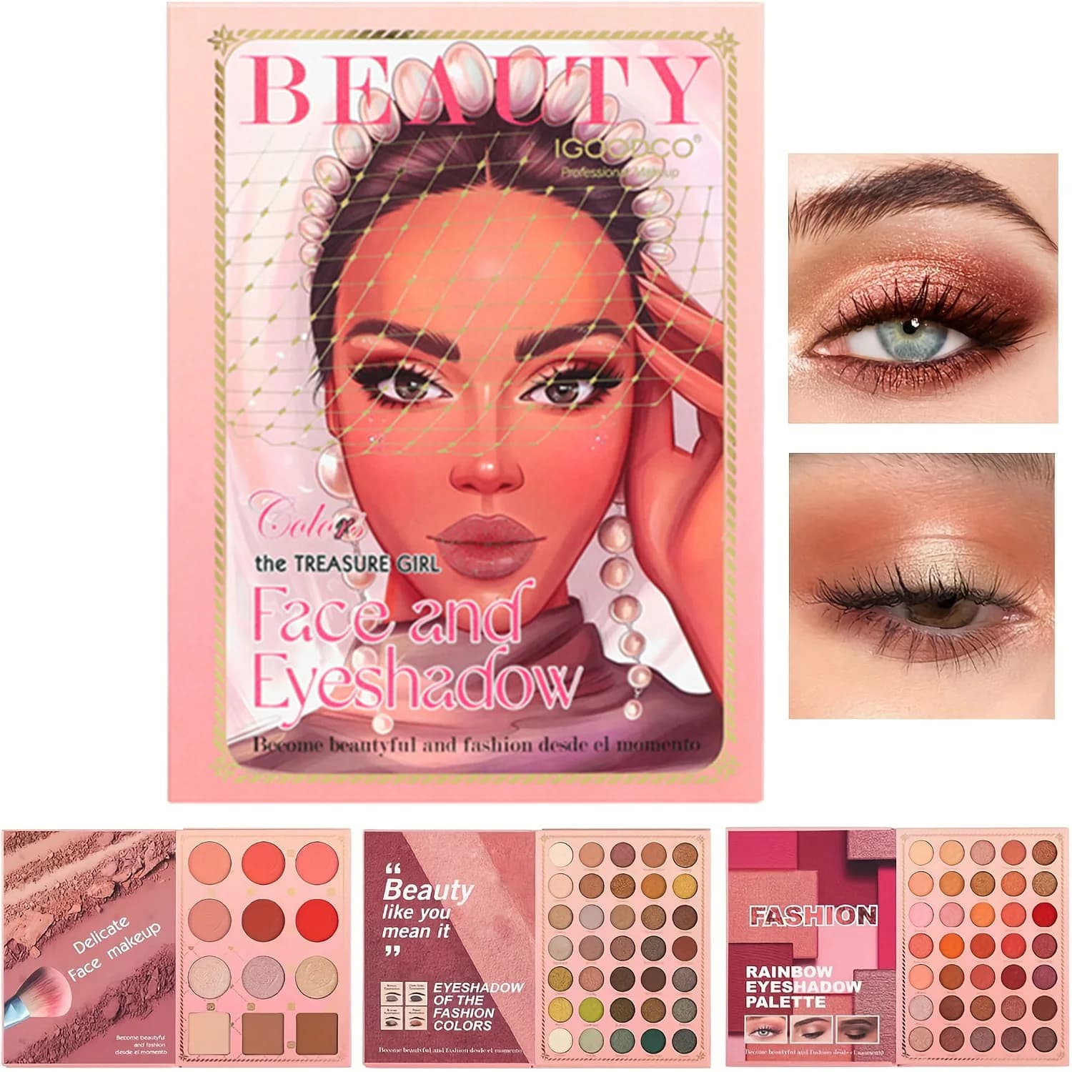 82 Color Shade Palettes Make-up Set with Flammable Waterproof Opaque Pigments for Cosplay Party Eye Makeup