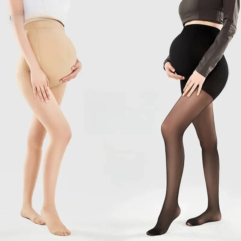Spring and Summer Thin Anti-snagging Silk Maternity Stockings During Pregnancy Belly Support Adjustable Flesh-colored Pantyhose
