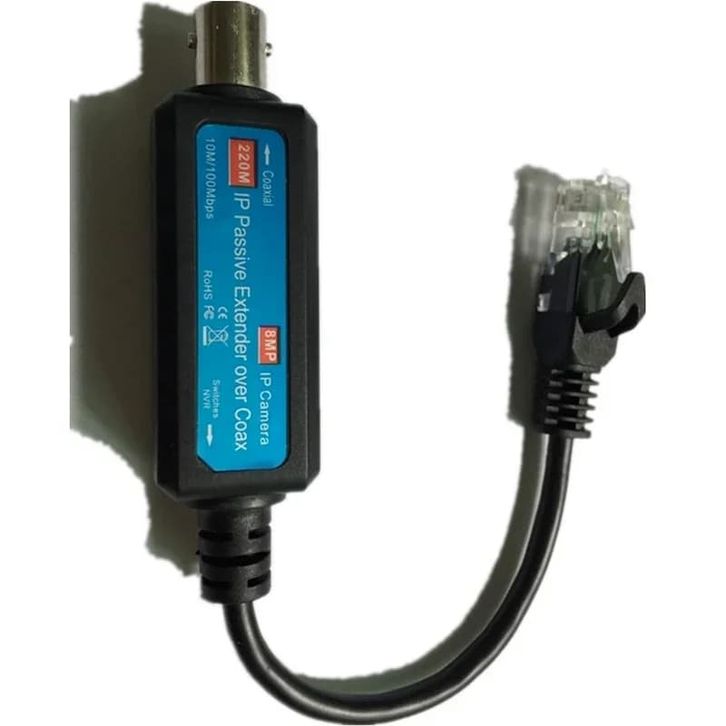 Accessori per telecamera di sicurezza IP NVR, 1 coppia, cavi coassiali trasmettitore extender passivo intrecciato Ethernet, telecamera IP