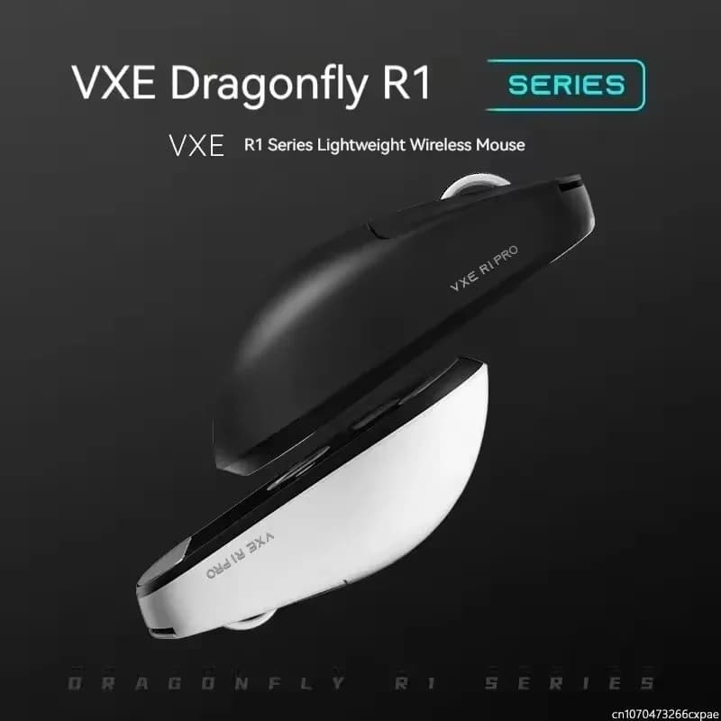 Mouse Wireless VXE Dragonfly R1 with PAW3395 Nordic 52840 2KHz Sensor, Intelligent FPS Gaming Mouse Low Latency for Gaming and Office