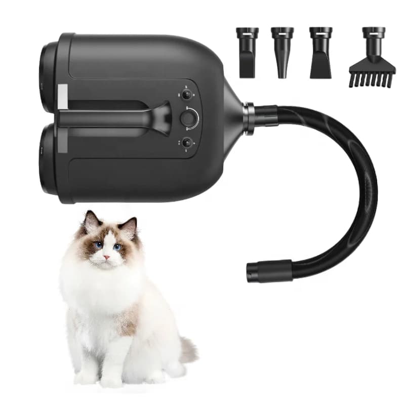Asciugacapelli per Animali Domestici con Potente Compressore, Soffiatore d'Acqua per Toelettatura di Cani e Gatti, Asciugatura Rapida con Aria Calda