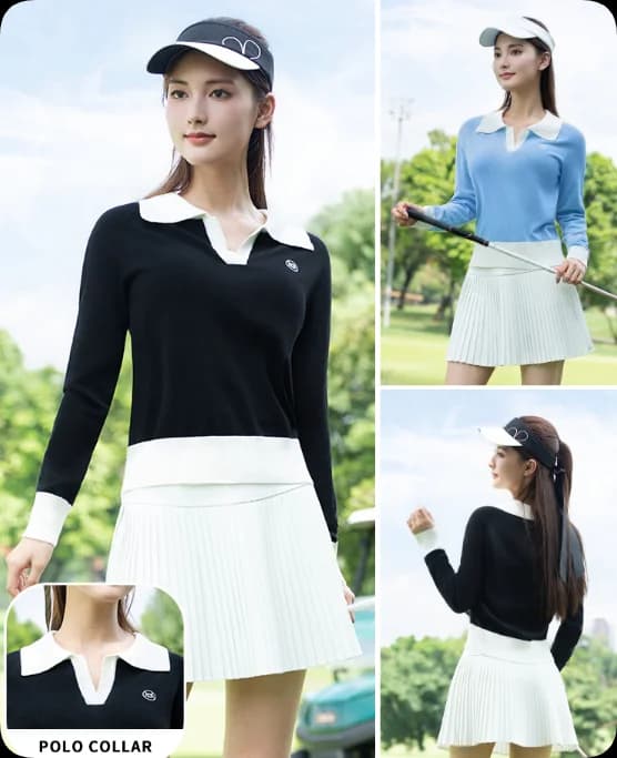 PGM 2025 Golf Abbigliamento da donna Autunno/Inverno Nuovo Abbigliamento Maglione a maniche lunghe da donna Top da tennis Abbigliamento sportivo Top YF863