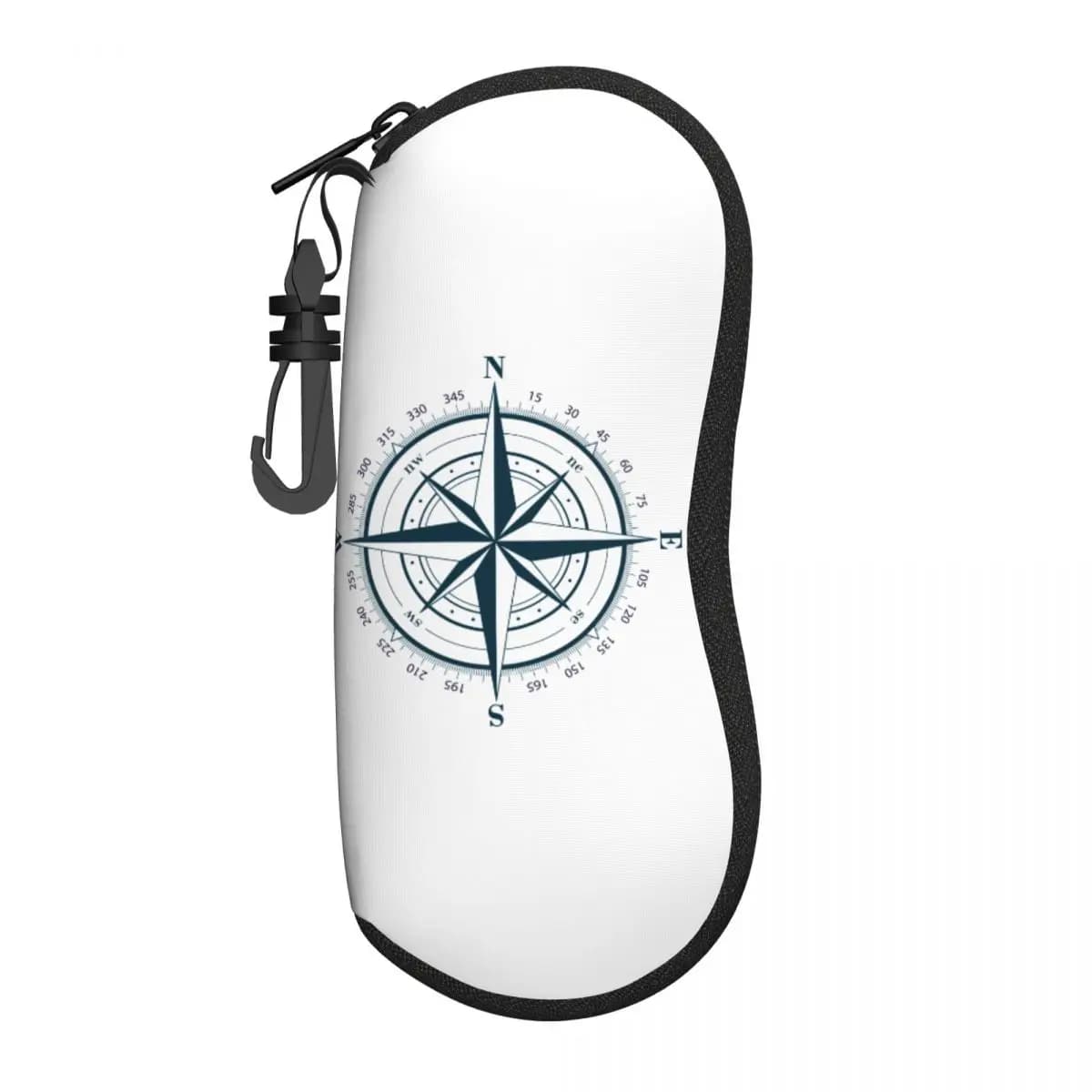 Custodie protettive per occhiali con bussola nautica personalizzata Custodia per occhiali da sole carina Borsa per occhiali da barca con ancoraggio