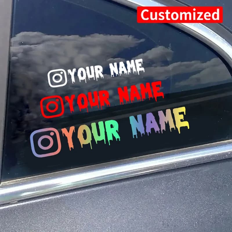 Personalized Stickers with Name and Blood for Instagram, Waterproof, for Moto, Tank, Helmet, Car, Bicycle, Decalcomanie in Vinile Fai-da- ♪
