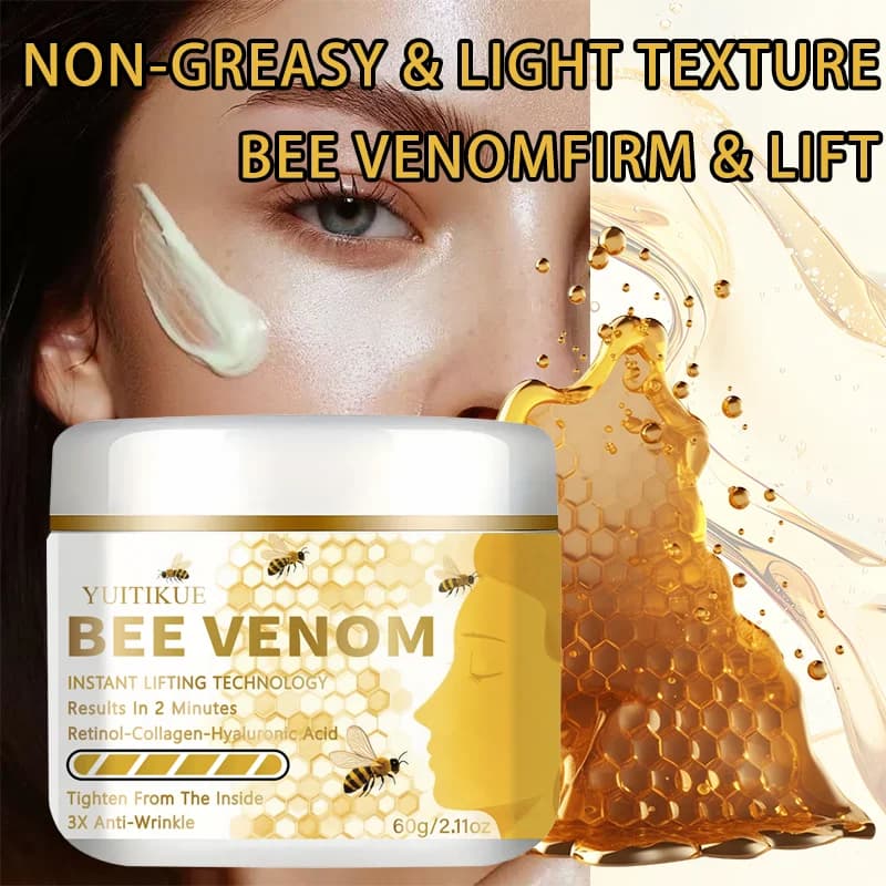 YUITIKUE Bee Venom Face Cream 60g with Retinol Collagen & Hyaluronic Acid 2-Minute Lifting Skin Care