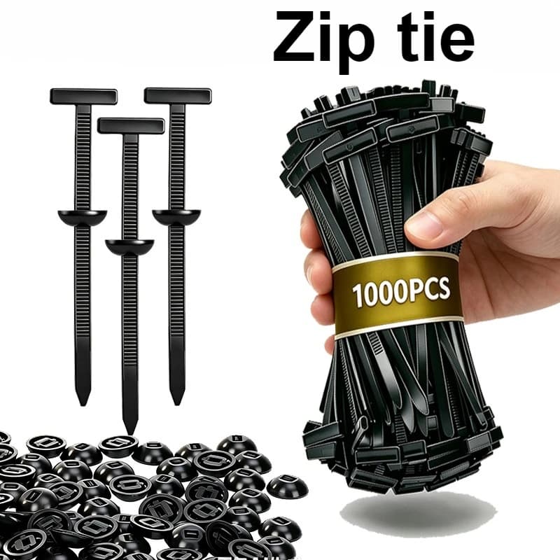 1-1000PCS Self-Locking Nylon Cable Tie Buckle Heavy Duty Zip Ties Holder with Pin Fasteners Car Body UV Resistant Zipties