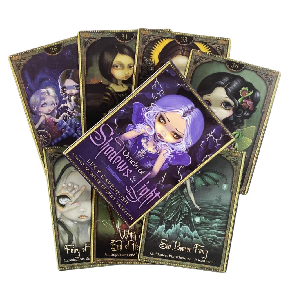 Oracle Of Shadows & Light Cards Tarot Divination Deck English Vision Edition Gioco da tavolo per la festa