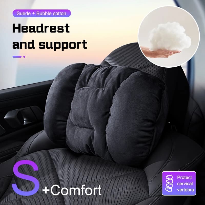 Cuscino per il collo dell'auto Poggiatesta supporto lombare Cuscino in cotone comfort scamosciato per Honda CRV CR-V Fit Civic Accord HR-V HRV City Odyssey