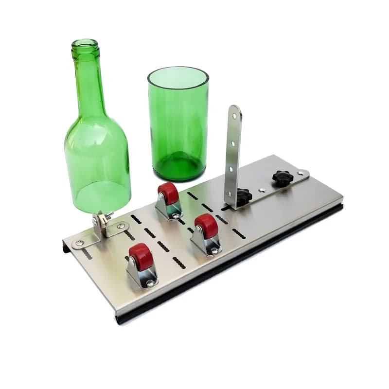 Kit tagliabottiglie per bottiglie di vetro/vino - Strumento lampada fai-da-te con taglierina di precisione e macchina manuale per l'artigianato domestico