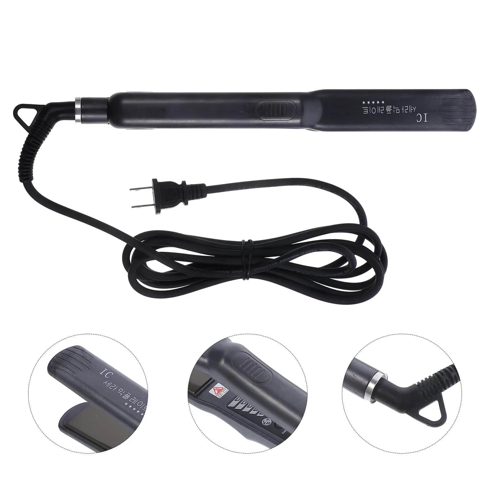 Electric hair plate 2 in 1 with quick heating ceramic plates for ironing and curling