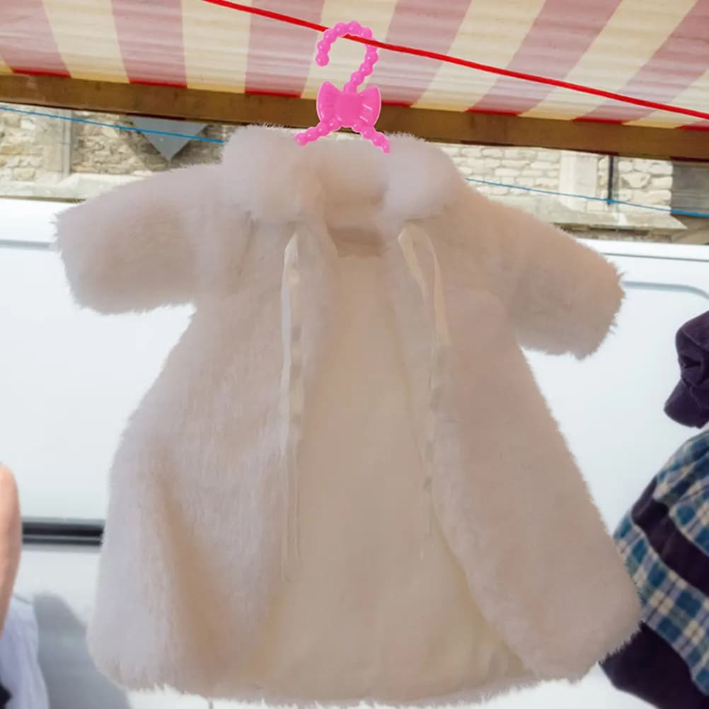 60 Pezzi Mini Appendiabiti in Plastica, Piccoli Organizzatori per Vestiti e Cappotti per Casa delle Bambole, Esposizione Ordinata per la Cameretta dei Bambini