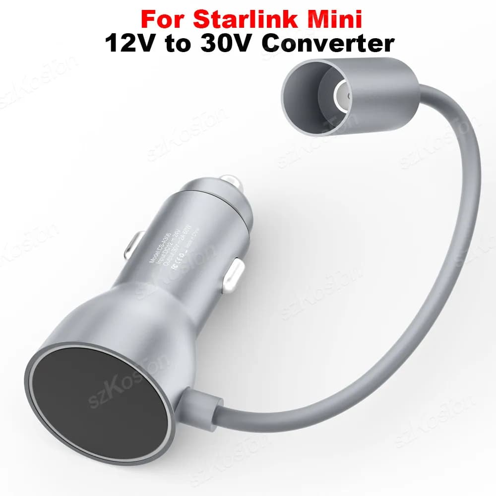 Per Starlink Mini DC Cavo di prolunga 12V a 30V Step Up Converter Adattatore per caricabatteria da auto Adattatore per accendisigari da campeggio