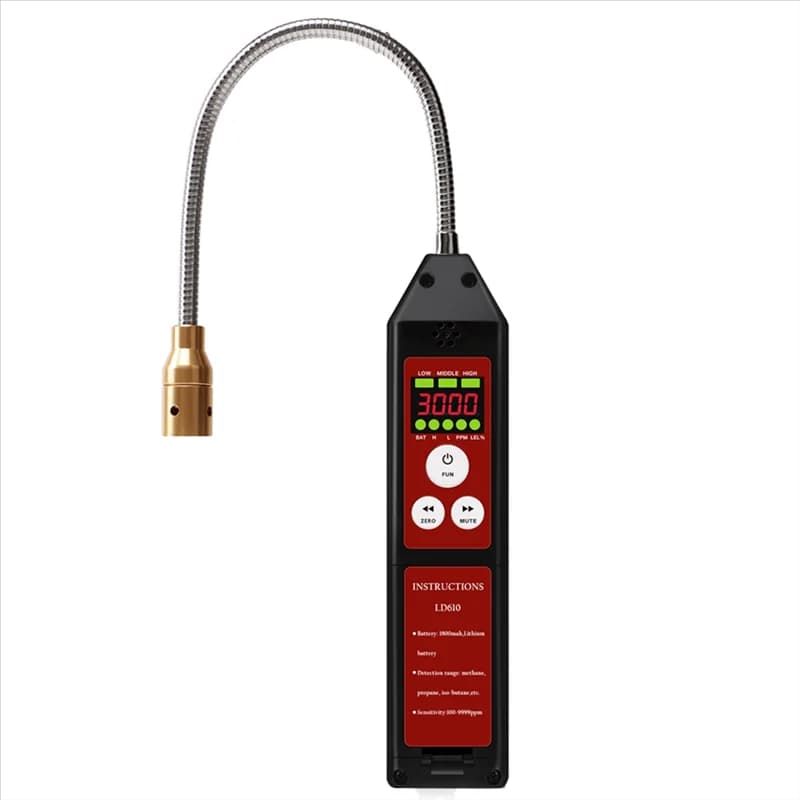 【NECESSITÀ】Rilevatore di perdite di gas combustibile con allarme sonoro LD610 Metano C4H10 H2 Tester 100-9999Ppm