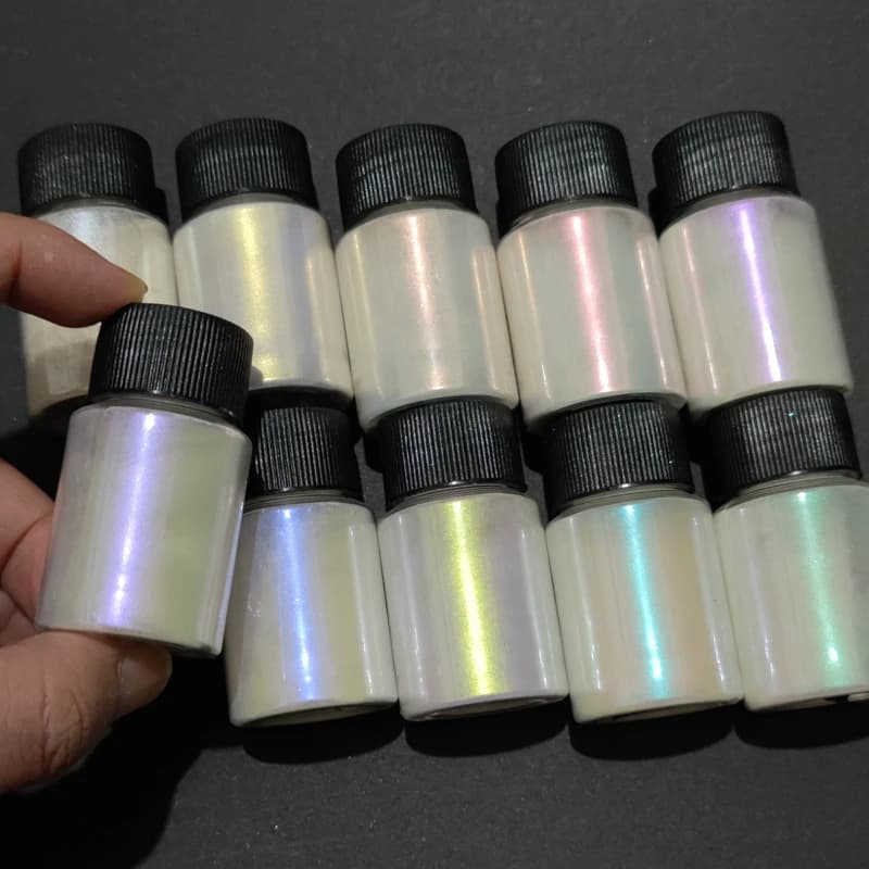 6Colors Peacock Powder Polarized Symphony Mica Mermaid Pigment for Car Paint Cosmetics Eyeshadow Nail Glitter Soap Dye