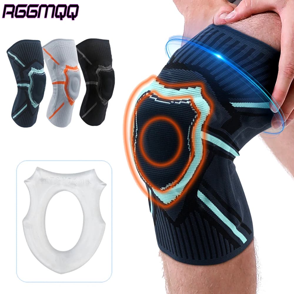 Ginocchiera professionale da 1 pezzo per alleviare il dolore, supporto per il ginocchio con cuscinetto in gel rotuleo e stabilizzatori laterali, per strappo del menisco, artrite