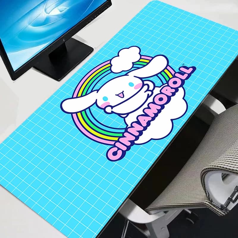 Tappetino per mouse Cinnamoroll Anime Gamer Accessori da gioco Tastiera Varmilo Tappetino per scrivania per computer PC Tappetino per mouse XXL Durevole